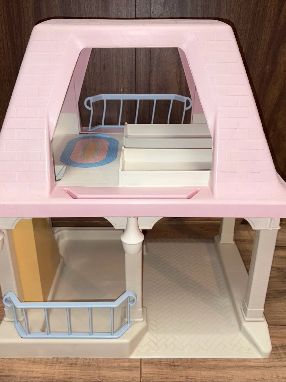 Vintage Little Tikes Grandma's Cottage Pink Roof Dollhouse Grandparents House